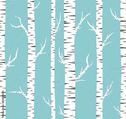 Seamless background with birch forest.