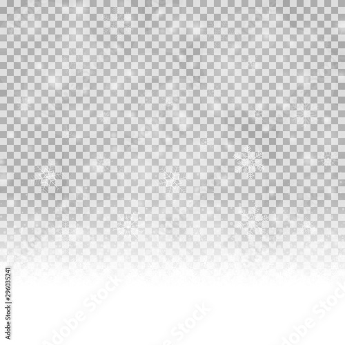 snow flakes background with transparency