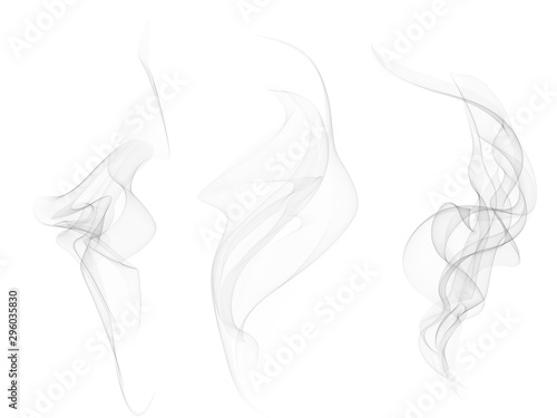 Vector Collection or Set of Realistic Cigarette Smoke or Fog or Haze with Transparency Isolated can be used with any Background