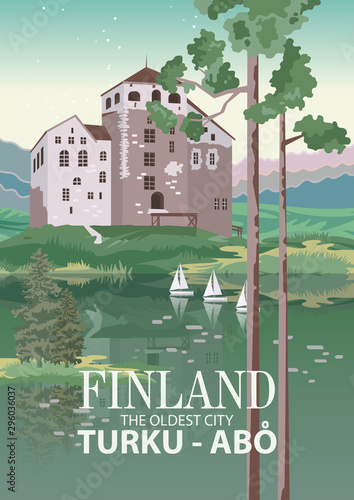 Finland. Travel poster. Welcome to Suomi.