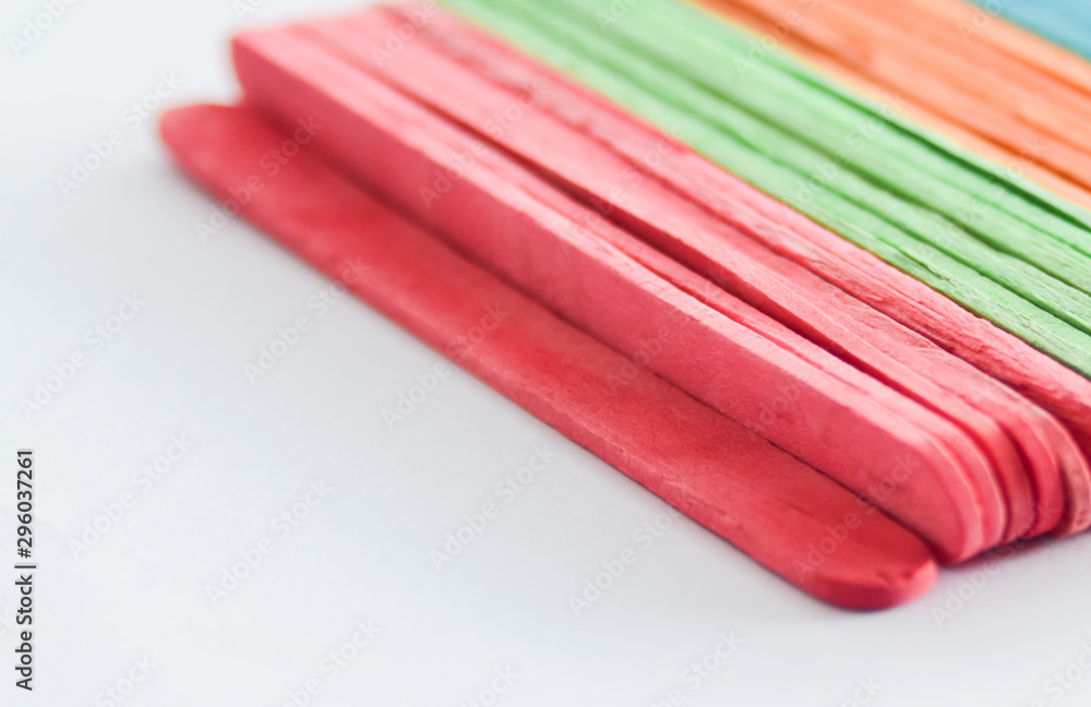 Multi-color of wood isolated on a white background Multi-color of wood isolated on a white background