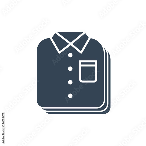 black icon laundry, dry cleaning, folded shirts