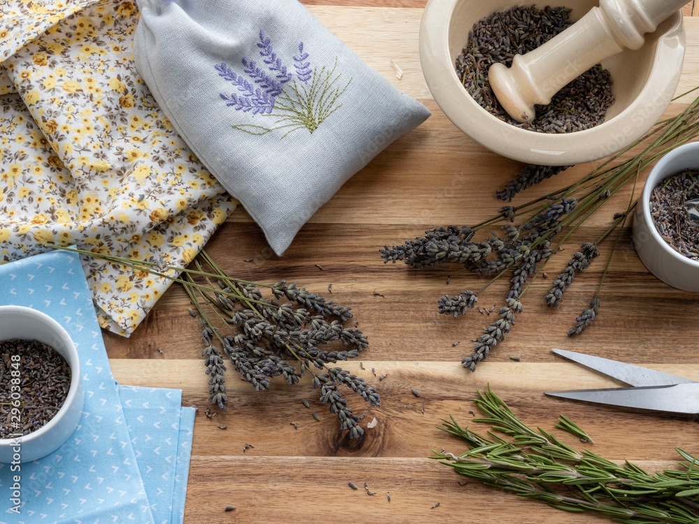 Dried lavender for home apothecary