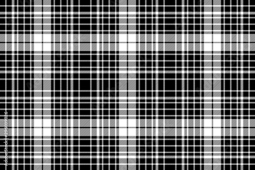 Black and white diagonal plaid seamless pattern