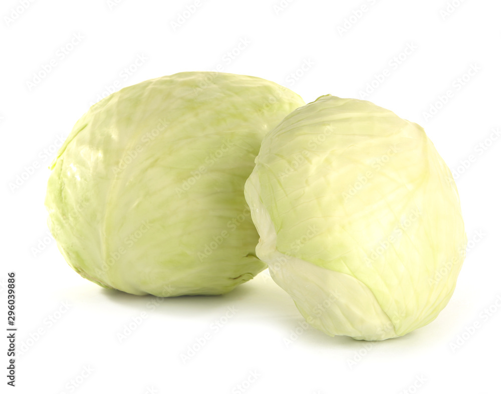 Fresh cabbage on white background Fresh cabbage on white background