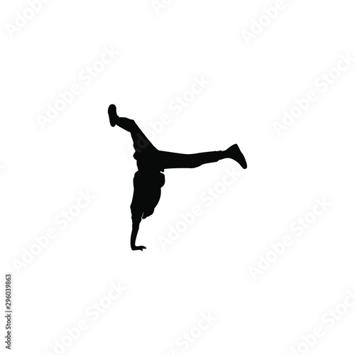 street dance pose silhouette black template
