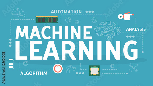 Machine learning concept. Artificial intelligence learning new algorithm