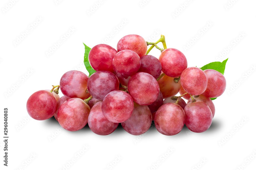Fresh red grapes isolated on white background. All in focus. Clipping path. Fresh red grapes isolated on white background. All in focus. Clipping path.