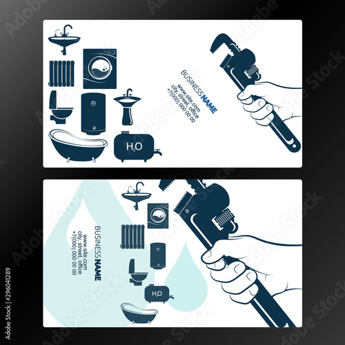 Plumbing repair and installation business card