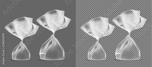 Transparent realistic pack for chocolate sweets