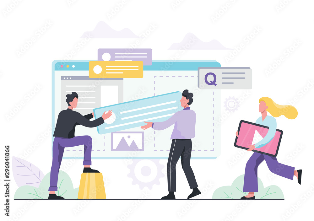 Content management concept. Idea of digital strategy Content management concept. Idea of digital strategy