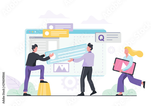 Content management concept. Idea of digital strategy