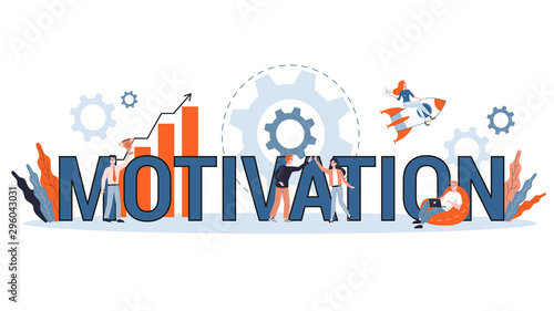 Motivation horizontal banner for your website illustration
