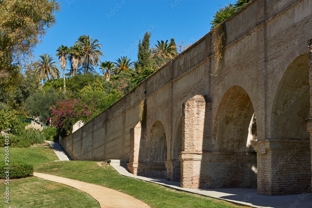 Aqueduct of San Telmo in Malaga, Andalusia. Spain