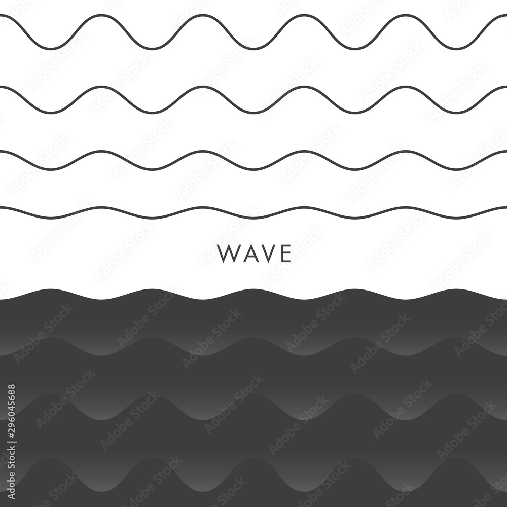 Vector set black line weaves. Isolated on white background Vector set black line weaves. Isolated on white background