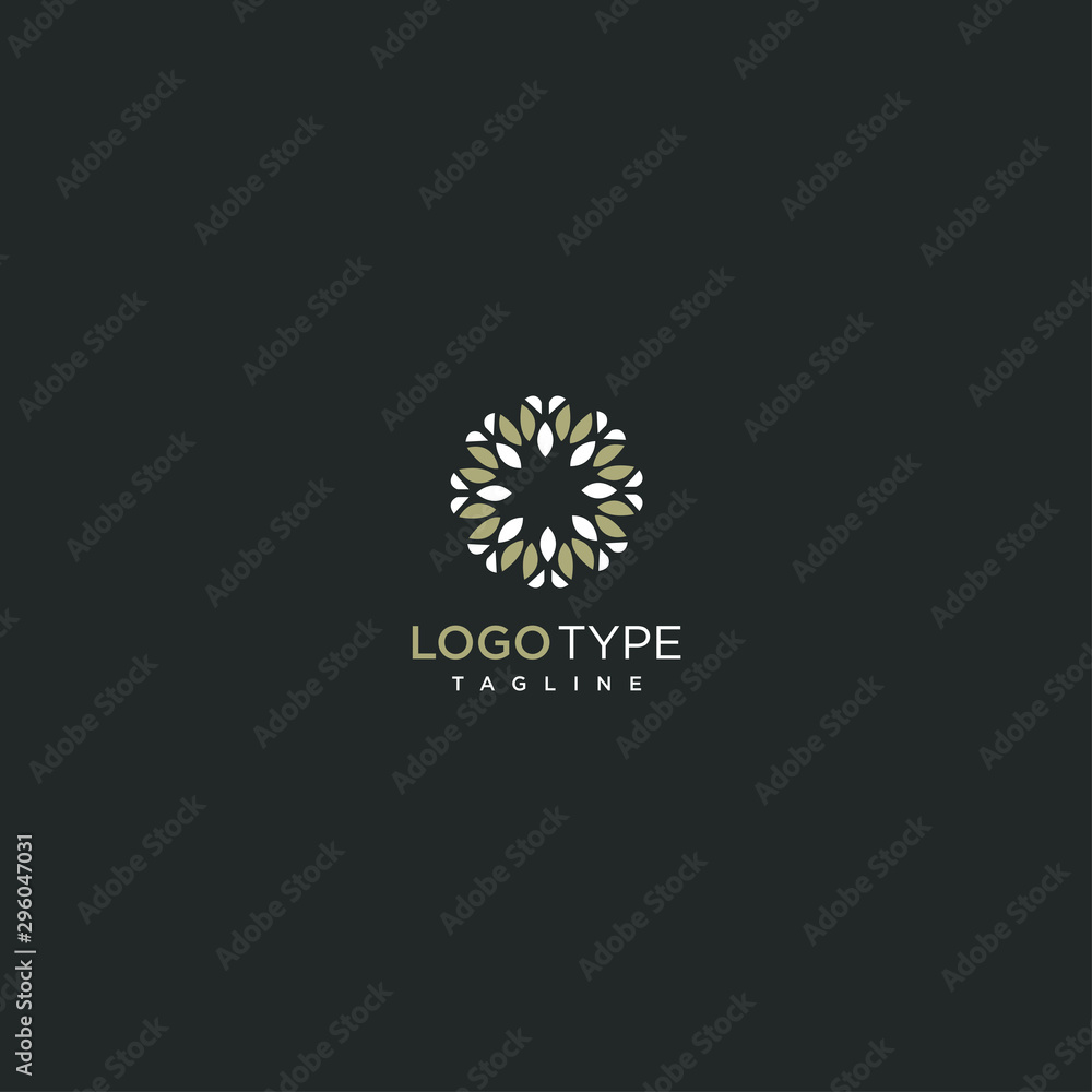 Lotus Flower Logo abstract Beauty Spa salon Cosmetics brand Linear style. Lotus Flower Logo abstract Beauty Spa salon Cosmetics brand Linear style.