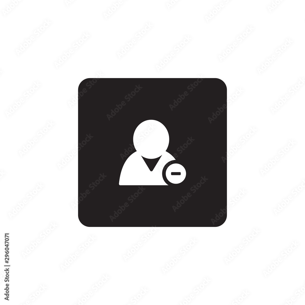 Remove contact icon symbol vector