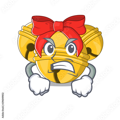 Angry Jingle bell in the character shape