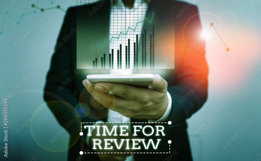 Fotografie Text sign showing Time For Review
