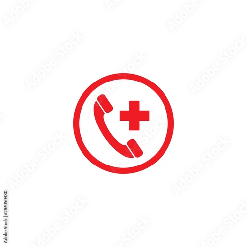 Emergency call vector icon illustration design 
