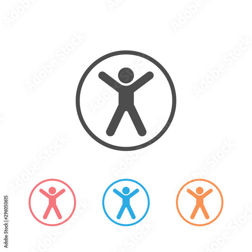 Accessibility icon set universal access vector illustration flat style