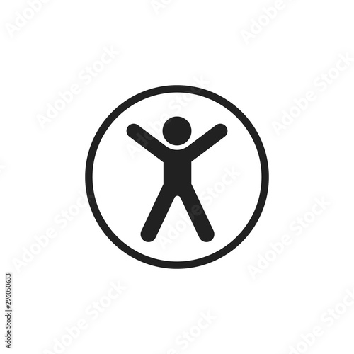 Accsessibility icon universal accsess vector illustration flat style