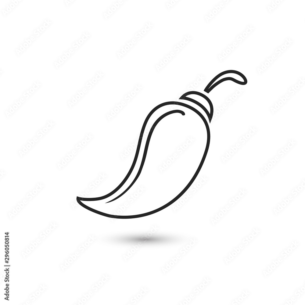 Chili line icon. Pepper icon. Vector Chili line icon. Pepper icon. Vector