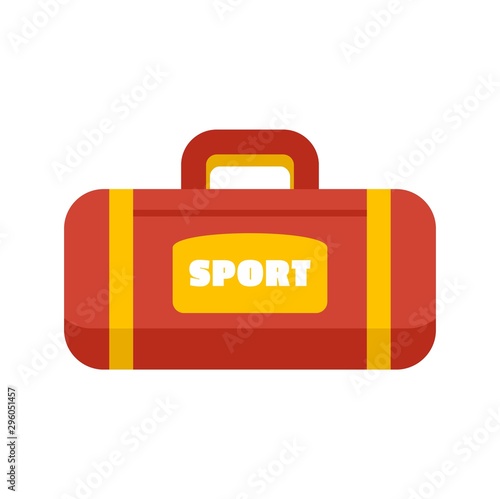 Sport bag icon. Flat illustration of sport bag vector icon for web design