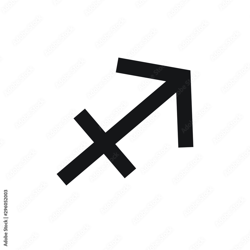 Obraz premium Sagittarius zodiac sign horoscope vector