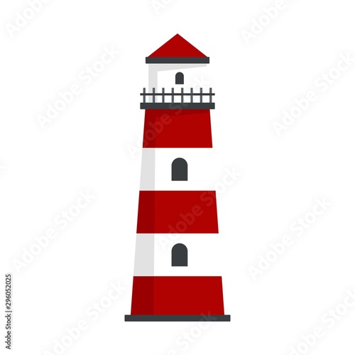 Lighthouse icon. Flat illustration of lighthouse vector icon for web design