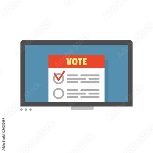 Modern online vote icon. Flat illustration of modern online vote vector icon for web design