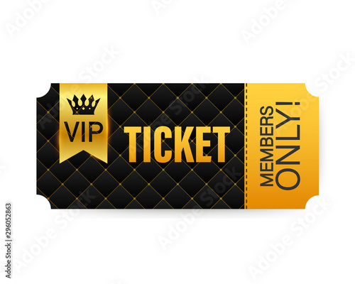 Vip club cards, Members Only Gold ribbon, label. Gold and luxury, membership icon, exclusive and priority. Vector illustration.