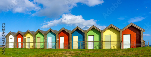 The Beach Huts at Blyth Beach in Northumberland