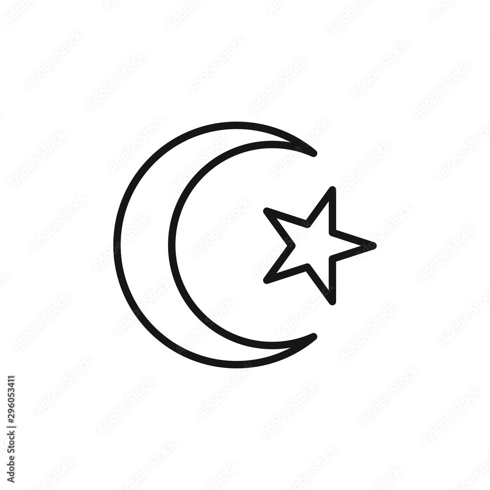 Star and Crescent vector symbol Star and Crescent vector symbol