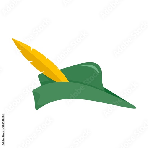 Arch hunter hat icon. Flat illustration of arch hunter hat vector icon for web design