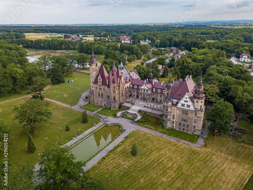Castle in Moszna, southwestern Poland