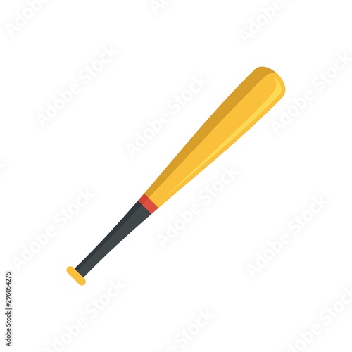 Baseball bat icon. Flat illustration of baseball bat vector icon for web design