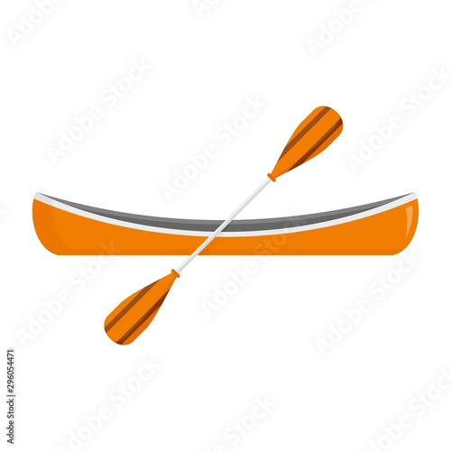 Kayak boat icon. Flat illustration of kayak boat vector icon for web design