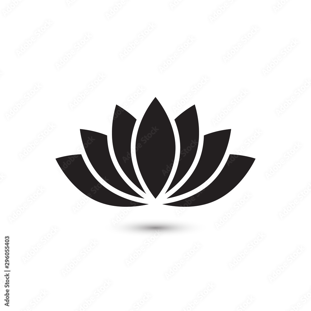 Lotus icon or Harmony icon on white.