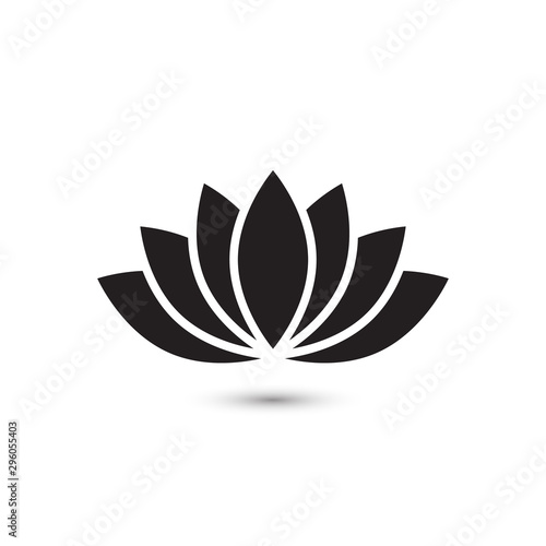 Lotus icon or Harmony icon on white.