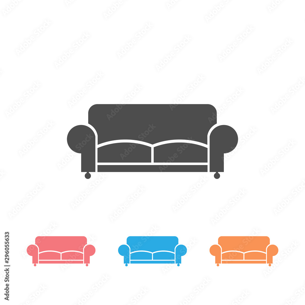 Sofa Icon Set. Furniture or Interior Element Illustration in Glyph Style As A Simple Vector Sign Trendy Symbol for Design and Websites, Presentation or Mobile Sofa Icon Set. Furniture or Interior Element Illustration in Glyph Style As A Simple Vector Sign Trendy Symbol for Design and Websites, Presentation or Mobile