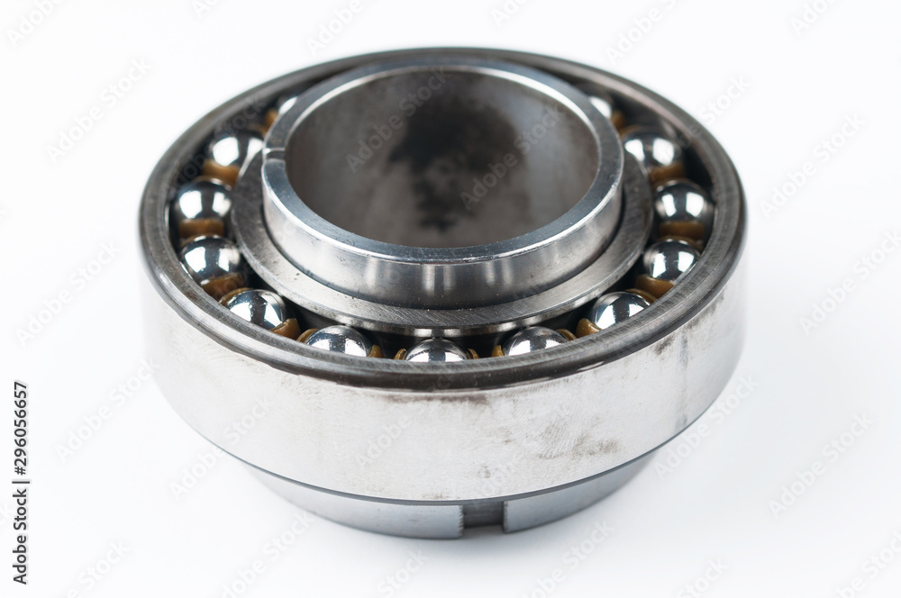 Ball bearing isolated on white background.Copy space Ball bearing isolated on white background.Copy space