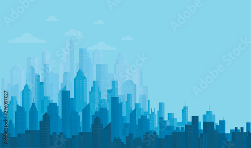Modern City Skyline backgrounds vector illustration EPS10