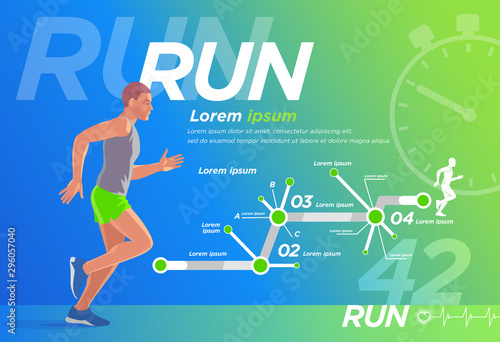 Runner Design presentation Infographic info page