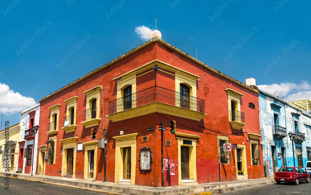 Traditional colonial architecture in Oaxaca, Mexico