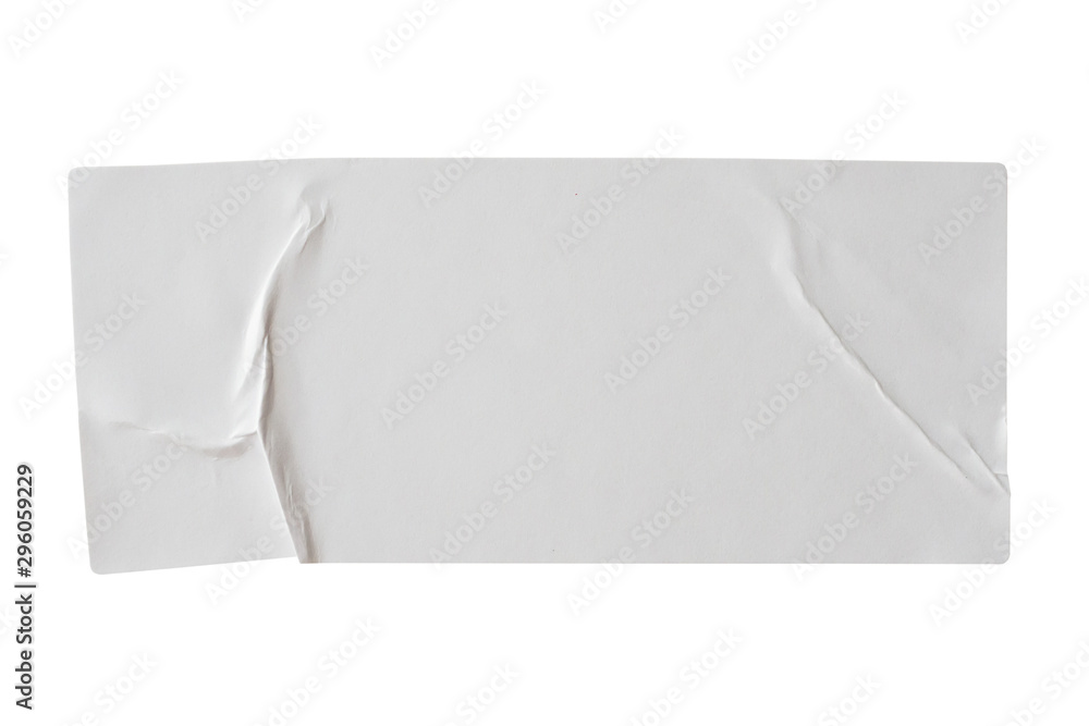 Paper sticker label isolated on white background Paper sticker label isolated on white background