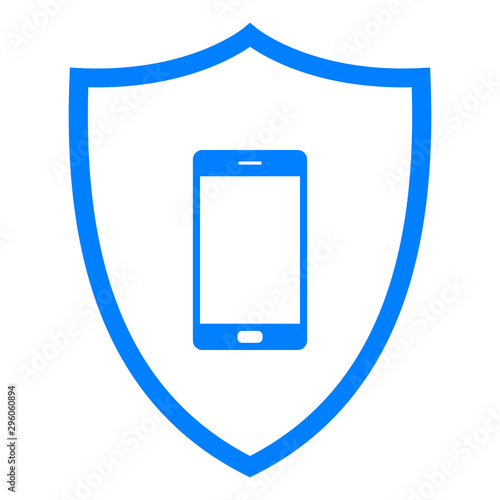 Smartphone und Schild