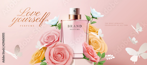 Elegant perfume banner ads