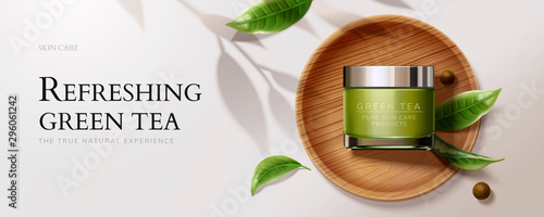 Green tea skincare banner ads