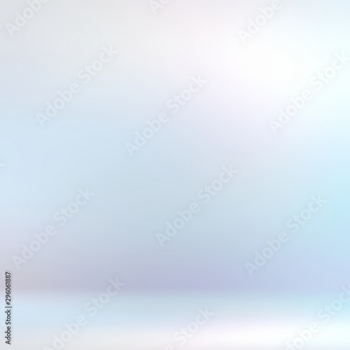Light blue pearl 3d background. Shiny attractive studio illustration. Icy precious gleam abstract pattern. Empty wall. Winter holiday design.